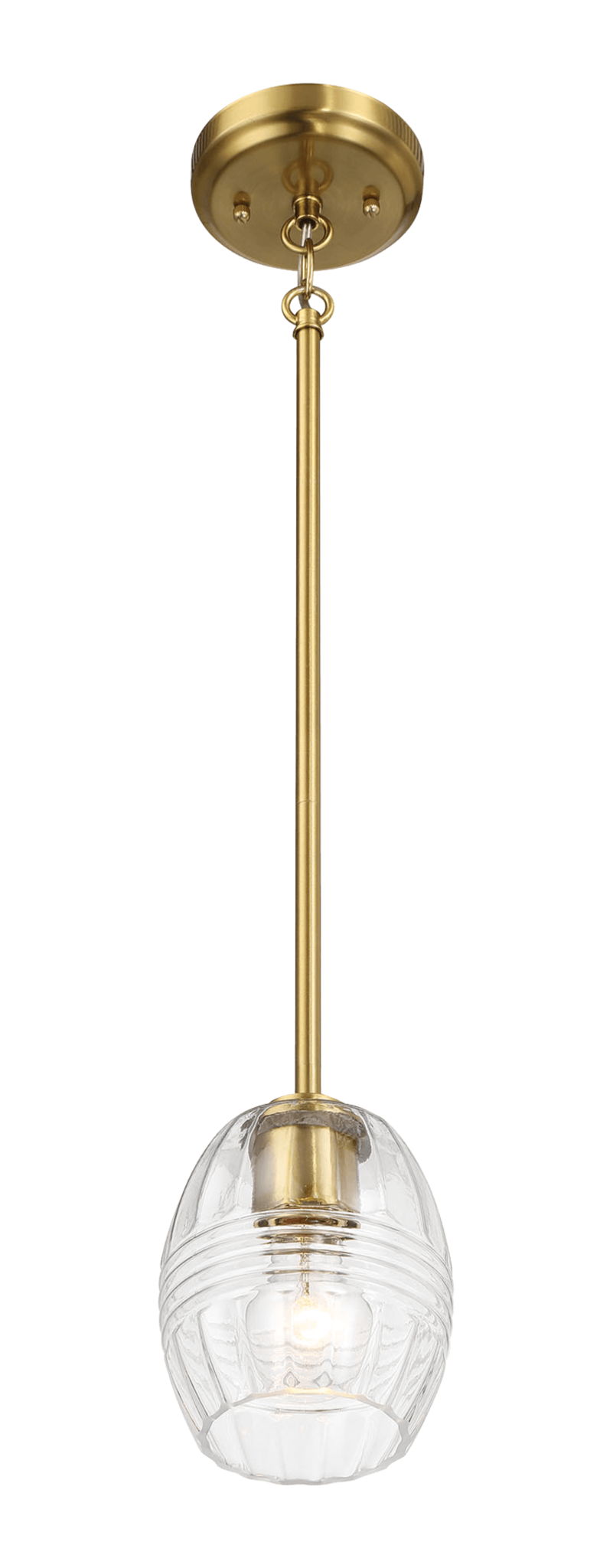 Vista - Single Pendant Chain Hanging Light - Clear / Gold Ashcroft Furniture