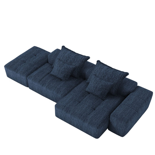 Modern Oversized Diy Combination Modular Sectional Sofa & Pillows Home Essentials