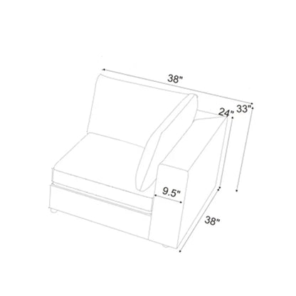 Corner Modular Sectional Sofa - Black Home Essentials