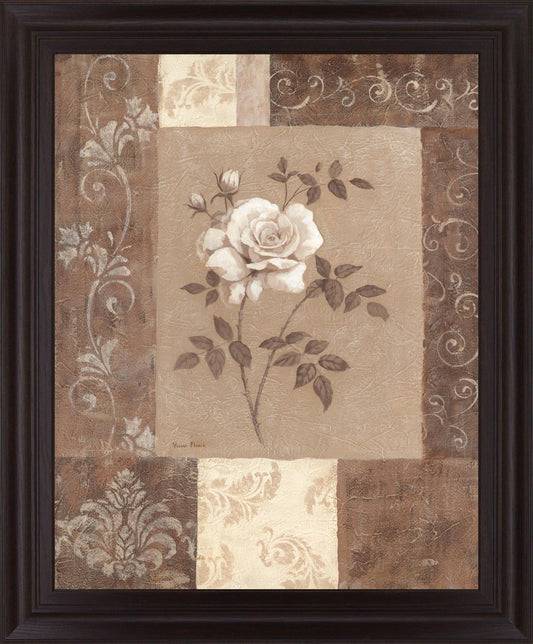 Sepia Rose Elegance - 28" x 34" Framed Wall Art Classy Art