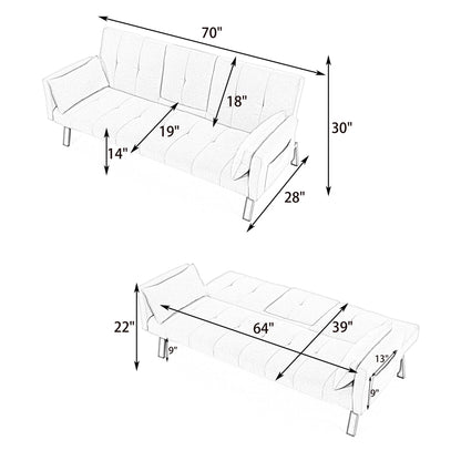 Sofa Bed With Foldable Design And Cup Holder Home Essentials