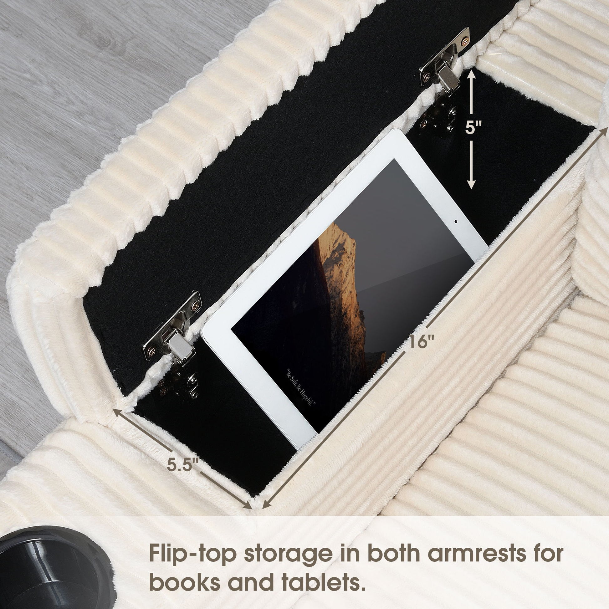Convertible L Shaped Sectional Corner Couch With Armrest Storage Cup Holders USB Charger, Irregular Corner Oversized Comfy Modular Sofa Luxe & Co.