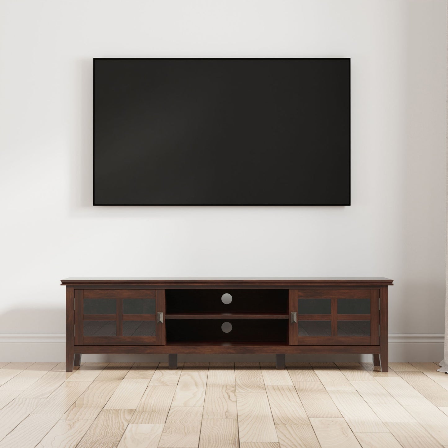 Artisan - Low TV Media Stand - Brown Simpli-Home