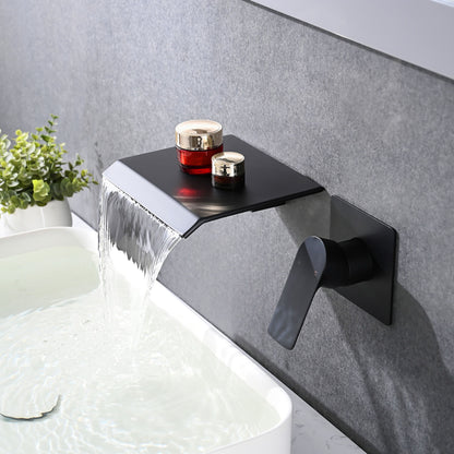 Wall Mount Bathtub Faucet With Waterfall Tub Spout And Single Handle Stainless Steel Daily Nest