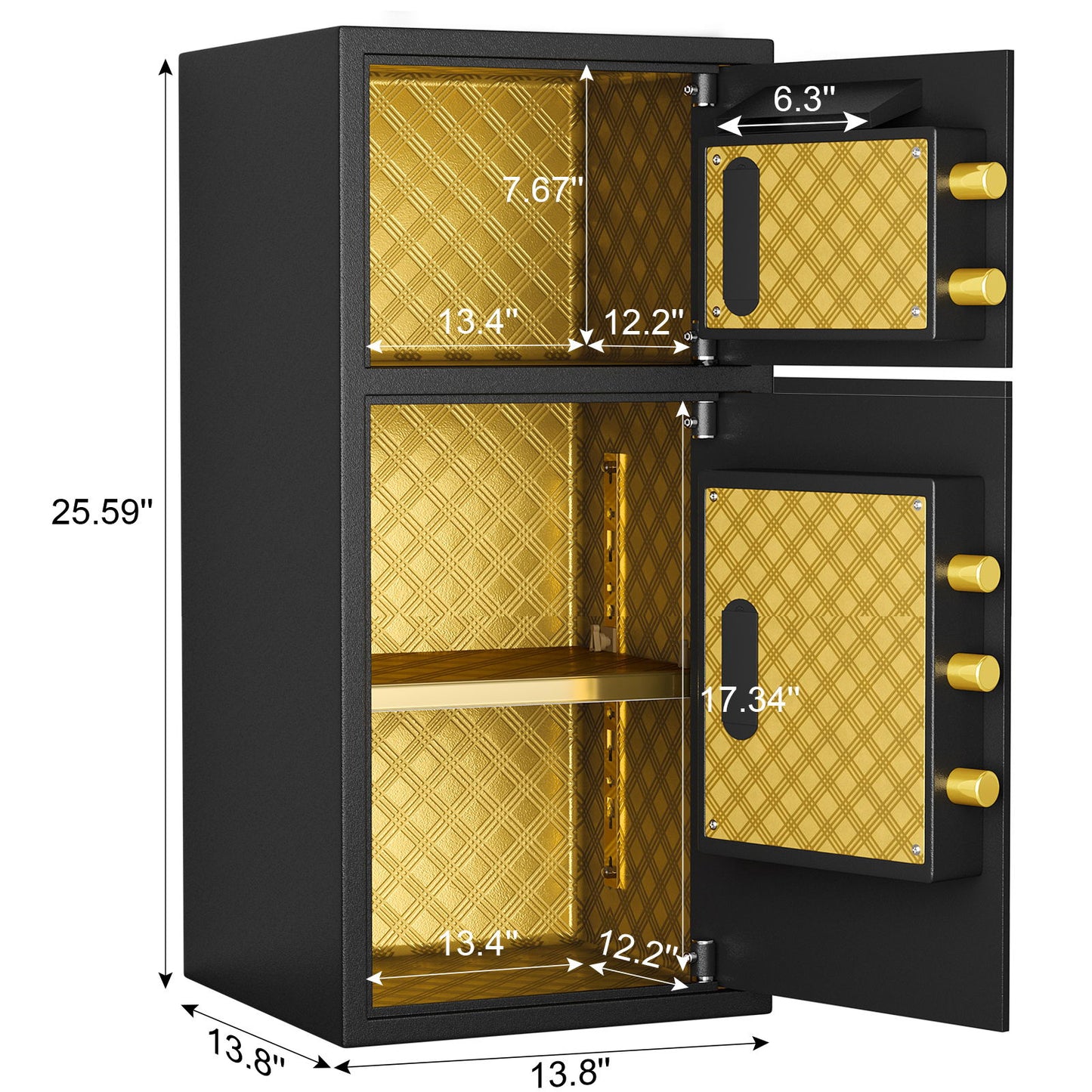 Large Double Door Coin Operated Safe, Digital Security Safe With Fireproof And Waterproof Bag Daily Nest