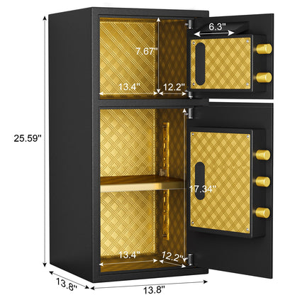 Large Double Door Coin Operated Safe, Digital Security Safe With Fireproof And Waterproof Bag Daily Nest