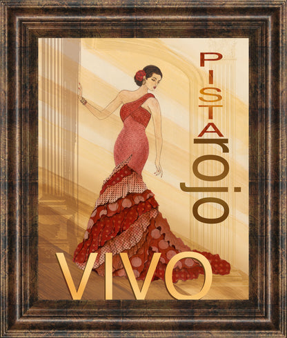 Pista Rojo By Tava Studio Framed Print Wall Art - Red