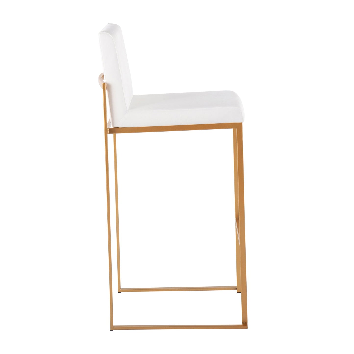 Fuji - Contemporary Design High Back Barstool (Set of 2) Lumi Source