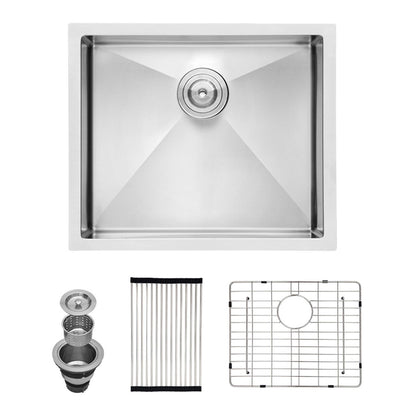 Undermount Steel Kitchen Sink, Deep Single Bowl Basin Daily Nest