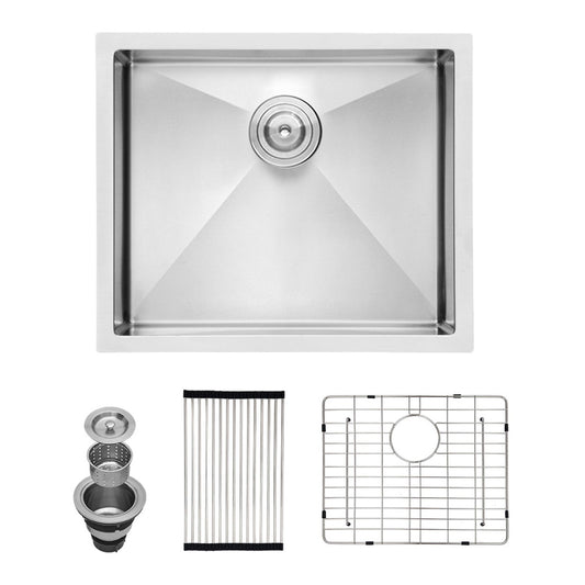 Undermount Steel Kitchen Sink, Deep Single Bowl Basin Daily Nest