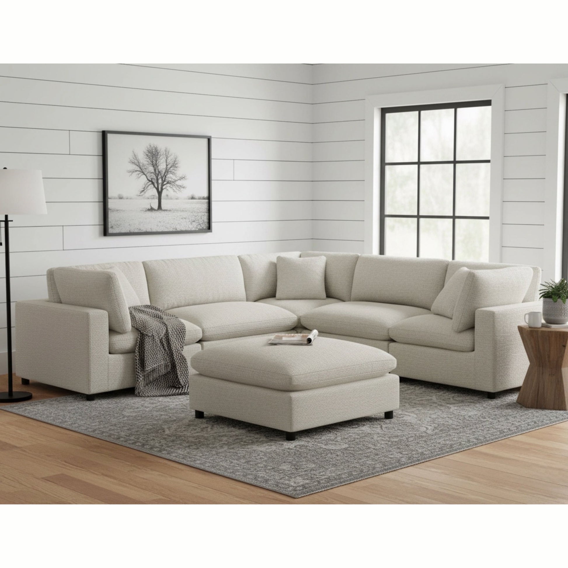 Cassandra - Sofa With Ottoman Home Essentials