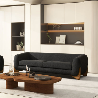 Alpine - Luxurious Upholstery Sherpa Sofa Jennifer Taylor Home