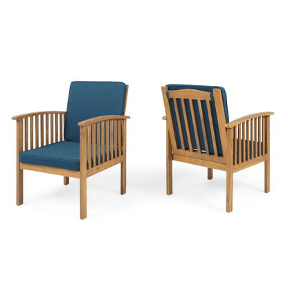 Casa - Acacia Club Chair Coastal Classic Outdoor Seating, Waterproof Fabric Noble House
