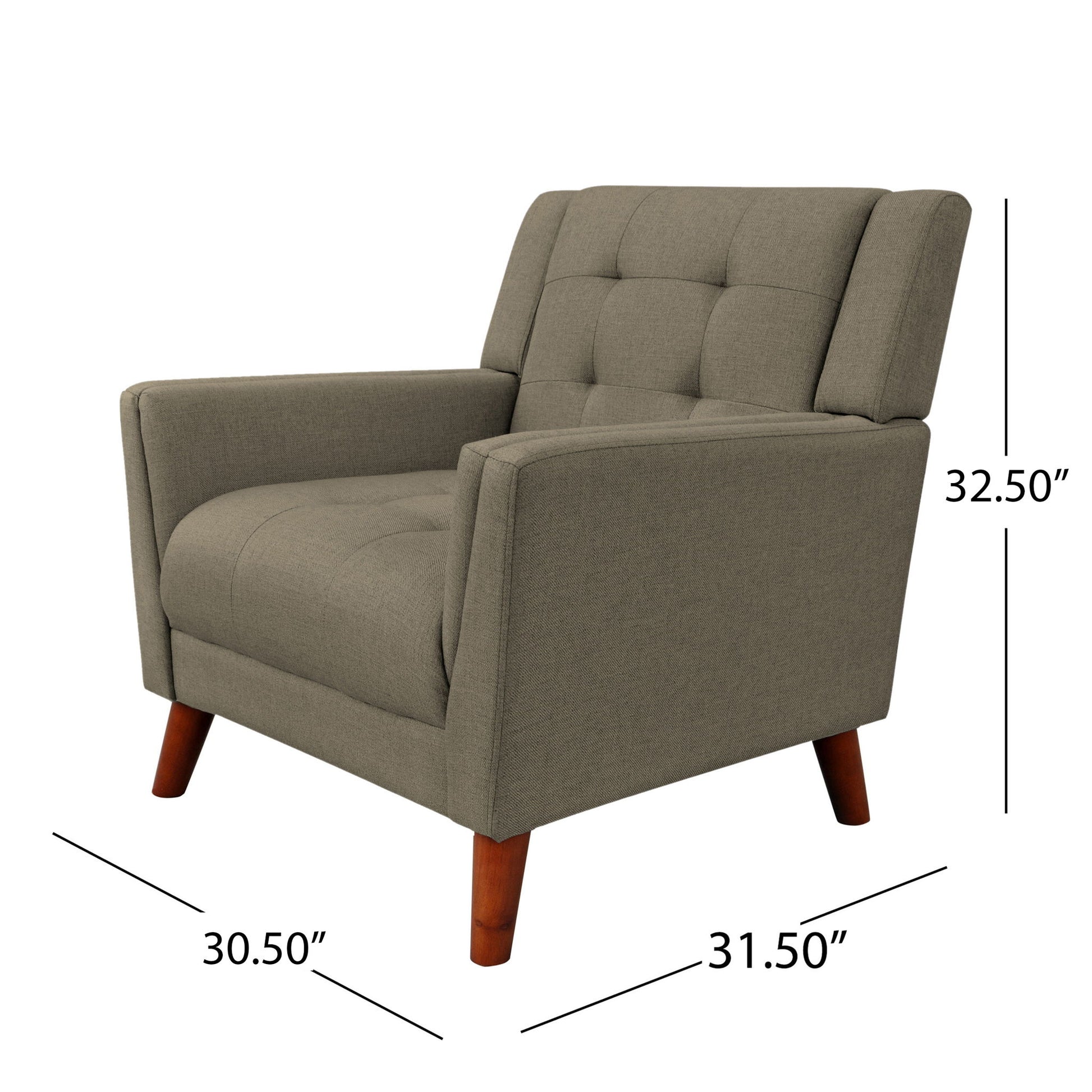 Luminaesque - Fabric Upholstered Armchair With Tufted Back Noble House