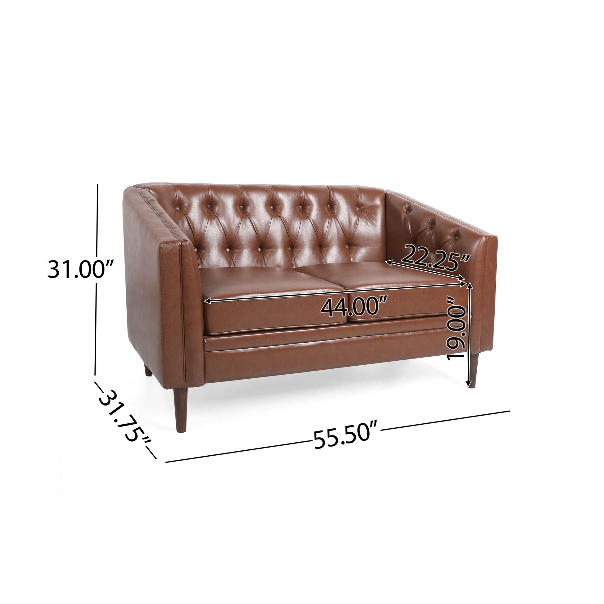 Sophisticated Loveseat With Diamond Stitched Detailing Noble House