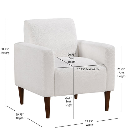 Caius - Arm Chair - White Ridgecrest Home