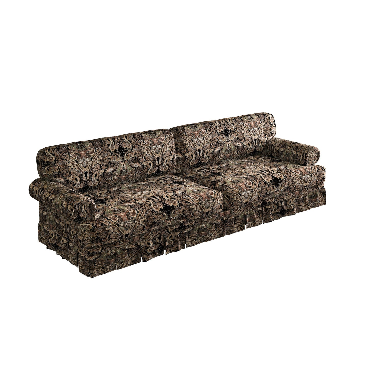 Luxuriously Comfortable Cloud Couch Sofa With Elegant Rolled Arms & Pleated Skirt Design Home Essentials