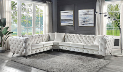 Atronia - Sectional Sofa With 4 Pillows - Beige Acme