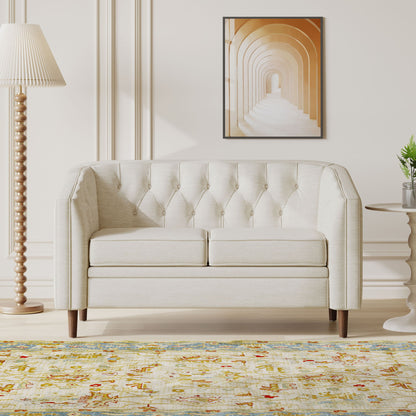 Sophisticated Loveseat With Diamond Stitched Detailing Noble House