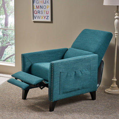 Kiersten - Contemporary Fabric Pushback Recliner Noble House
