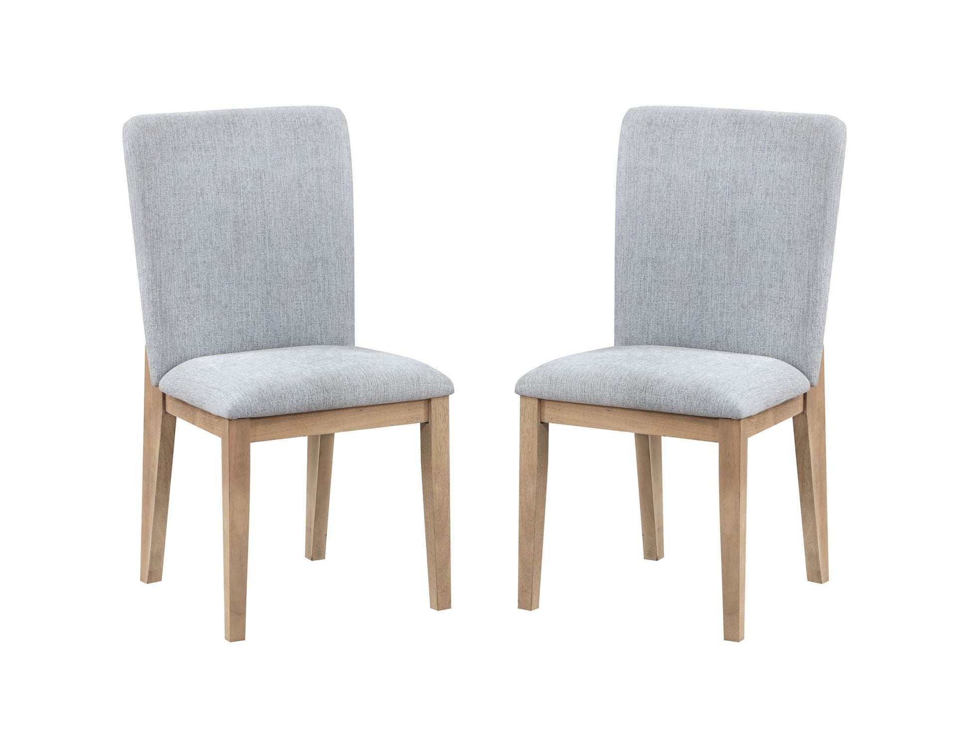 Caspian - Linen And Oak Finish Dining Chair (Set of 2) - Gray Lilola Home