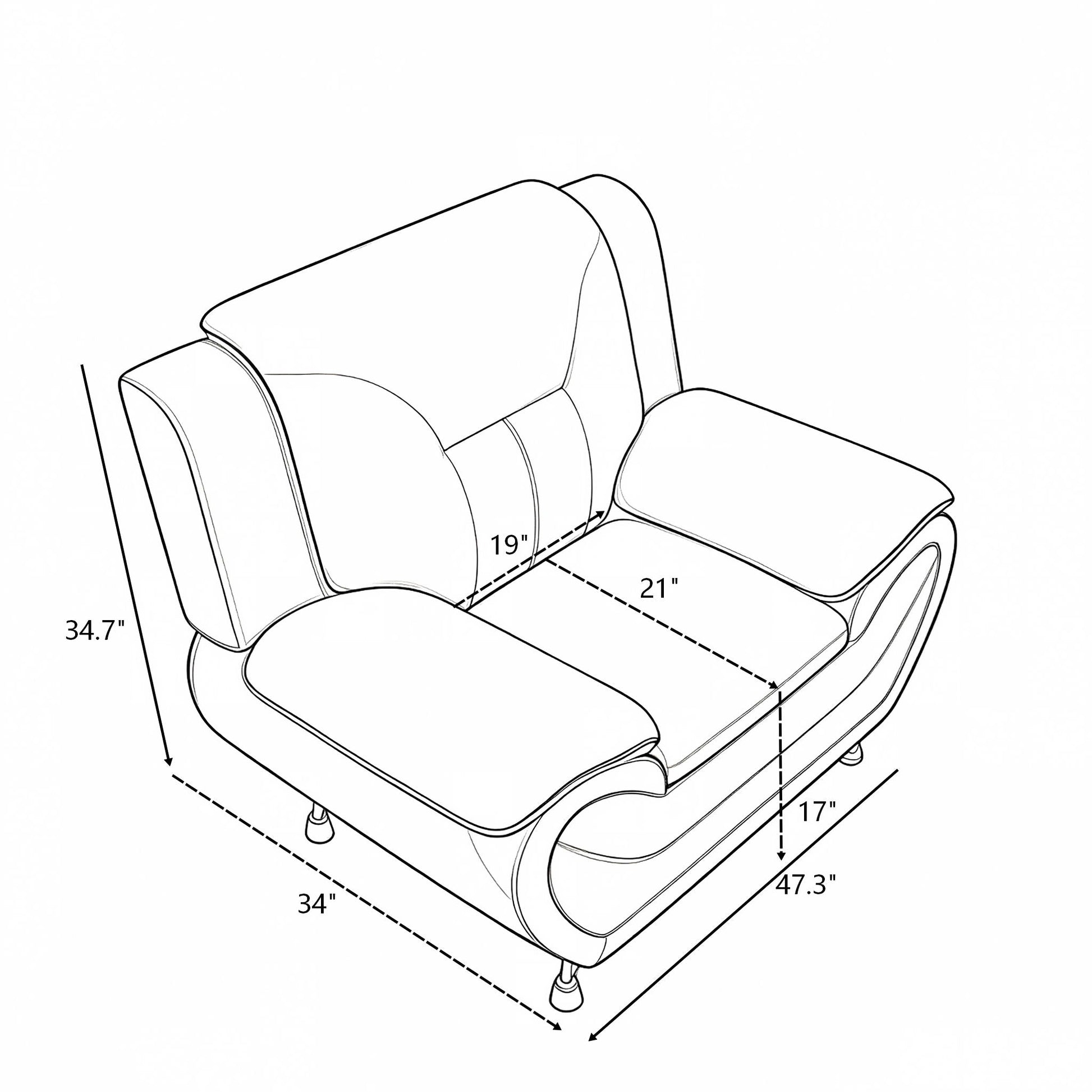 3 Piece Sofa Set, Upholstered Furniture For Living Room Apartment - Camel US Pride