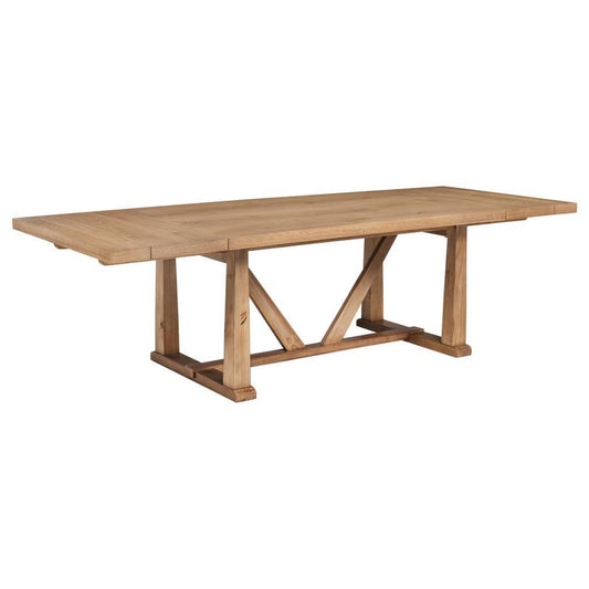 Middleton - 106" Extension Leaf Dining Table - Natural Brown Coaster Fine Furniture