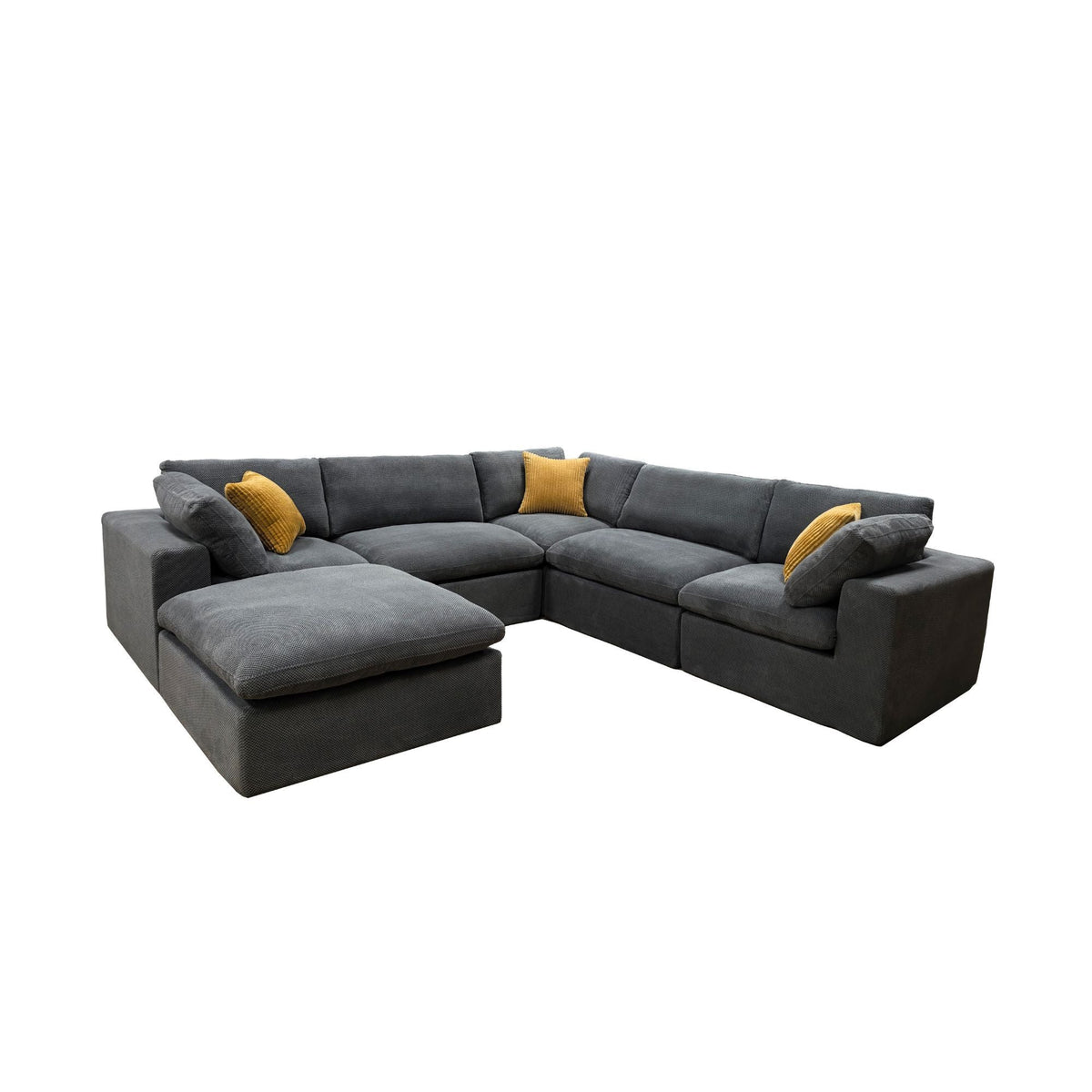 Custom Configuration Modular Sectional & Toss Pillows Home Essentials