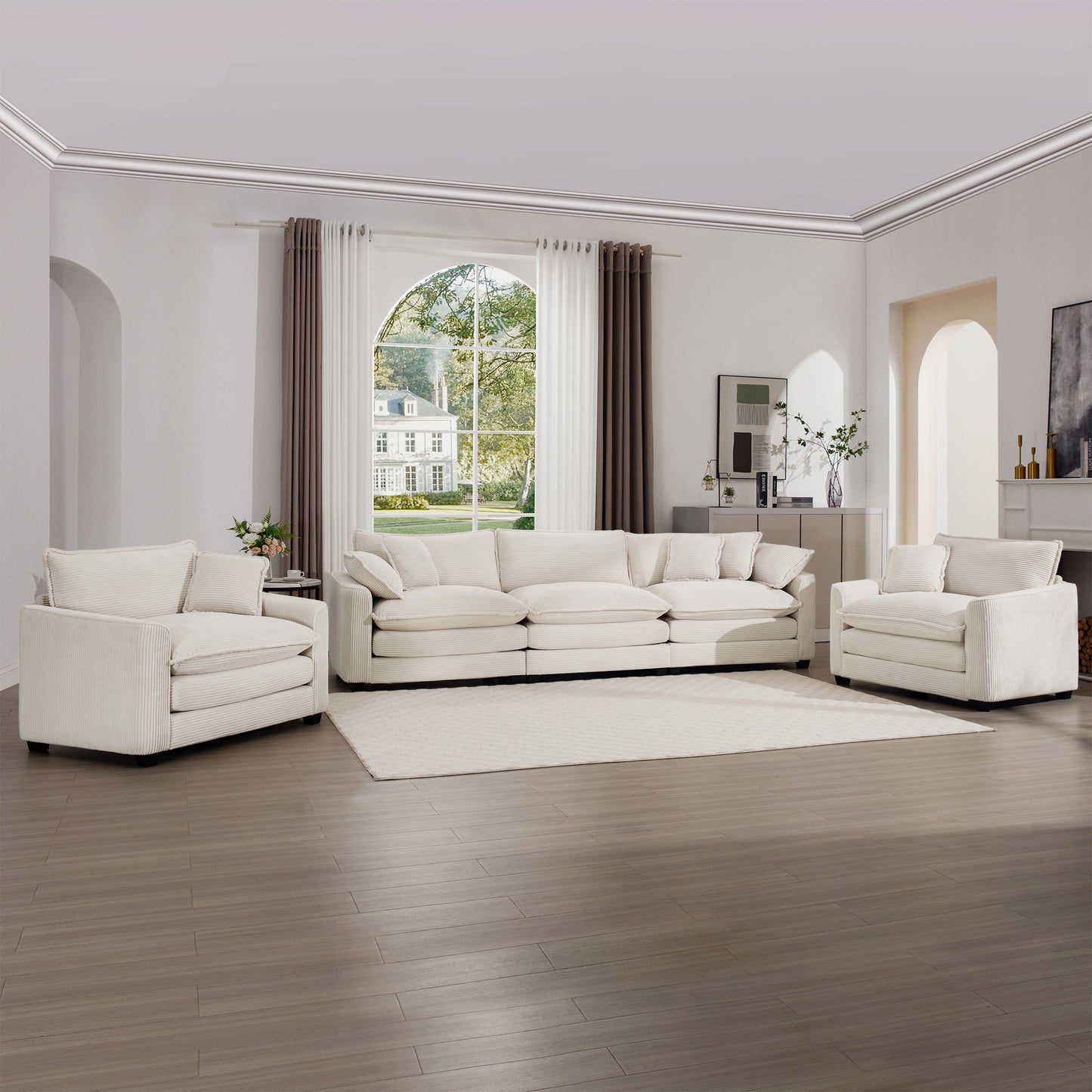 Elegant Oversized Sectional Sofa Set With Deep Seats And Flexible Layout Home Essentials