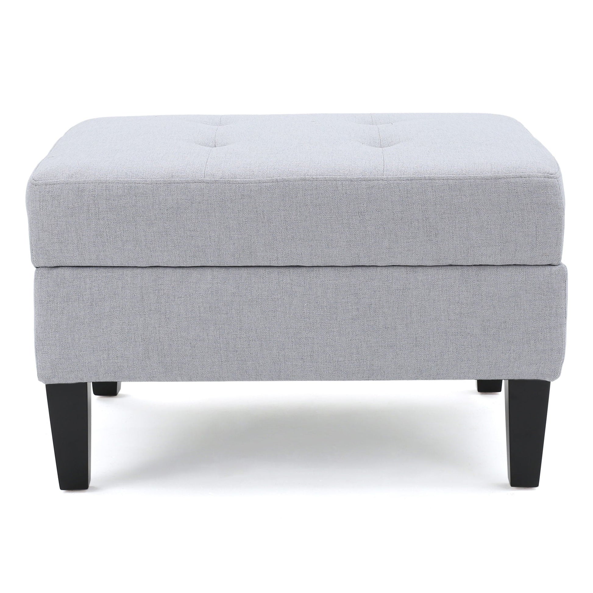 Ottoman With Birch Wood Legs And Cushioned Top For Comfort Noble House