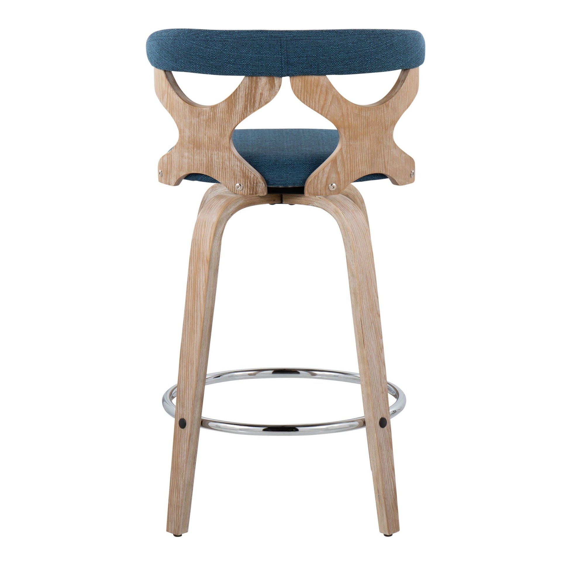 Gardenia - Mid Century Modern Fixed Height Counter Stool With Swivel (Set of 2) Lumi Source