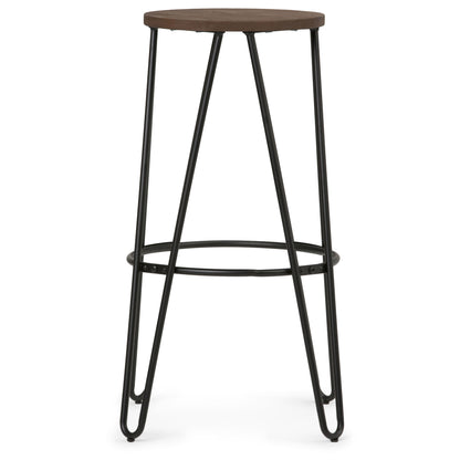 Simeon - Multifunctional Metal Stool With Wood Seat Simpli-Home