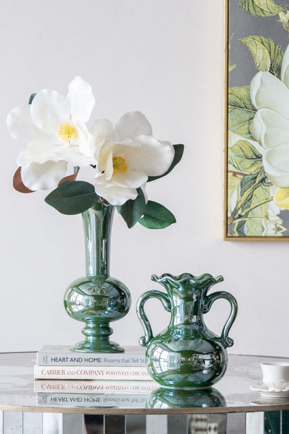 Round Dining Table With Elegant Floral Design And Mirrored - Silver Multi Home Essentials