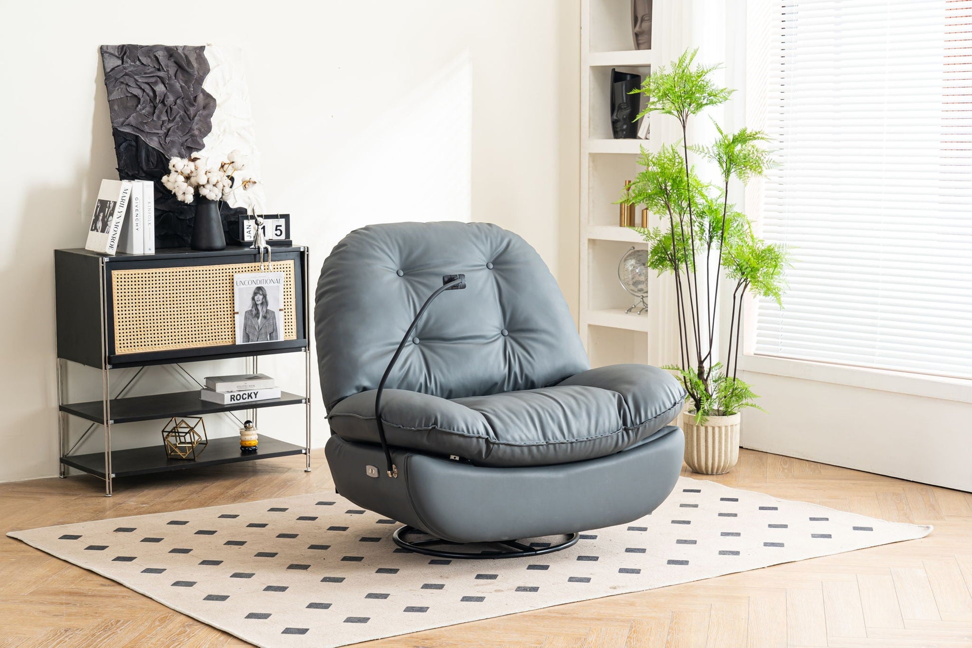 Power Recliner Swivel Glider USB Charger With tooth Music Player, Sleep, Working, Game And Leisure Home Essentials