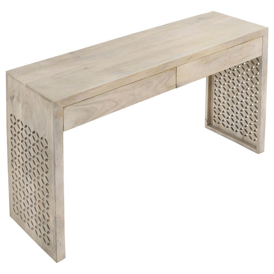 Rickman - 2-Drawer Wood Entryway Console Table - White Washed CoasterEssence