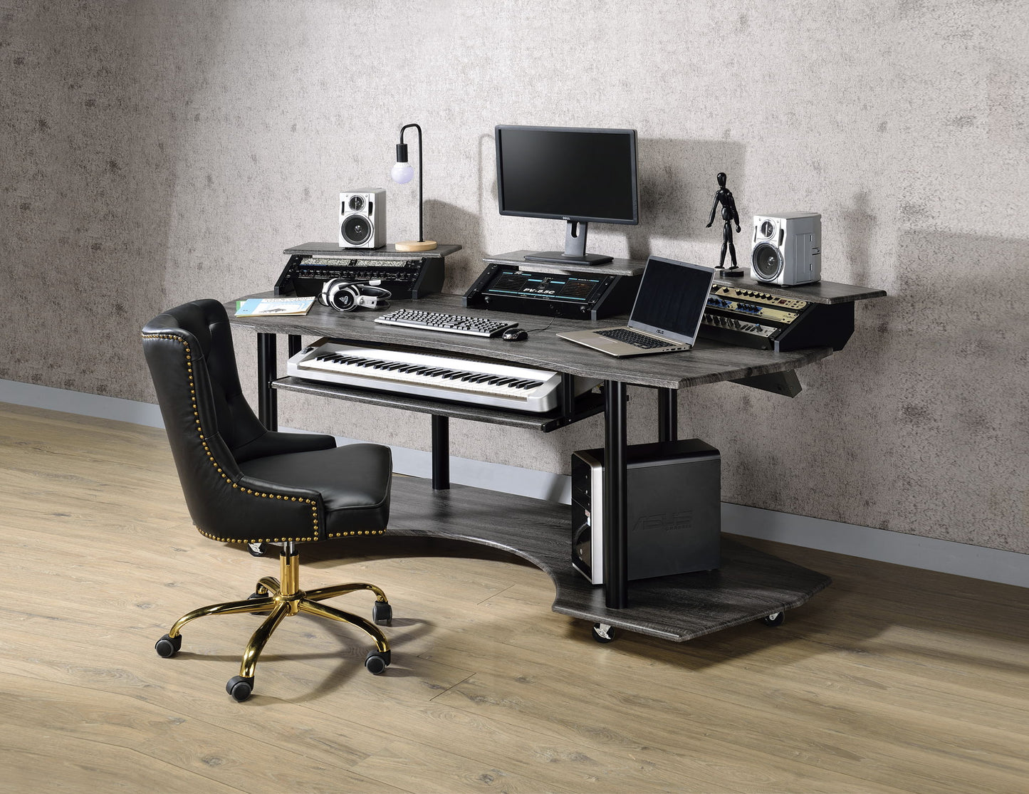 Eleazar - Music Recording Studio Desk - Wood Acme
