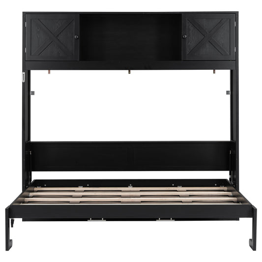 Murphy Bed With Storage Cabinets Hearth and Haven