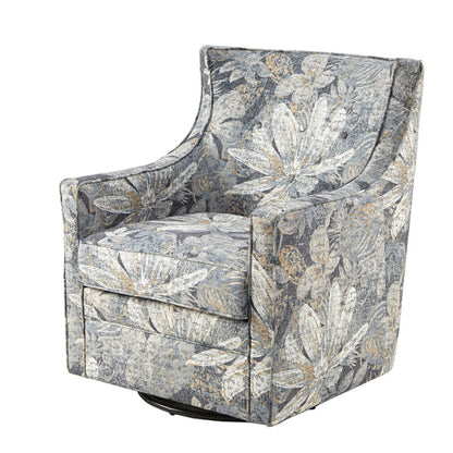 Swivel Glider Chair With Upholstery And Metal Base - Multicolor JLA