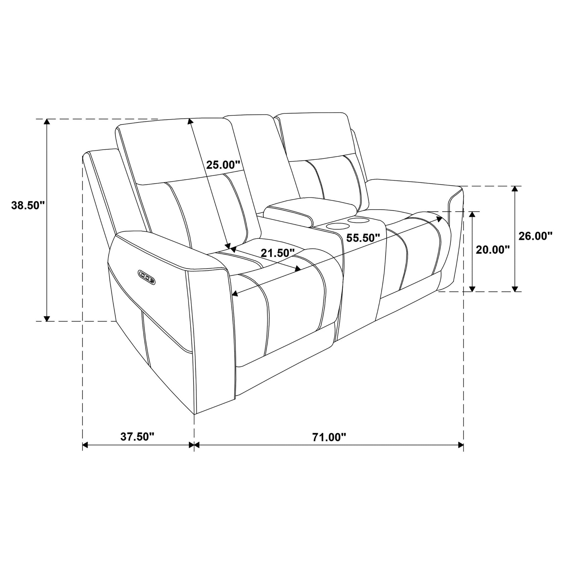 Patrick - Power Reclining Loveseat Furniture Max