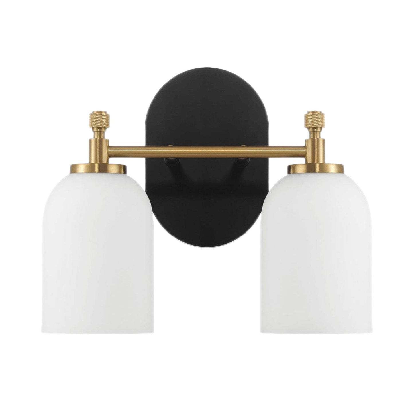Vortex - 2 Lights Vanity In Traditional Style For Over Bathroom Mirror Wall Sconce - Black / Gold / White Ashcroft Furniture