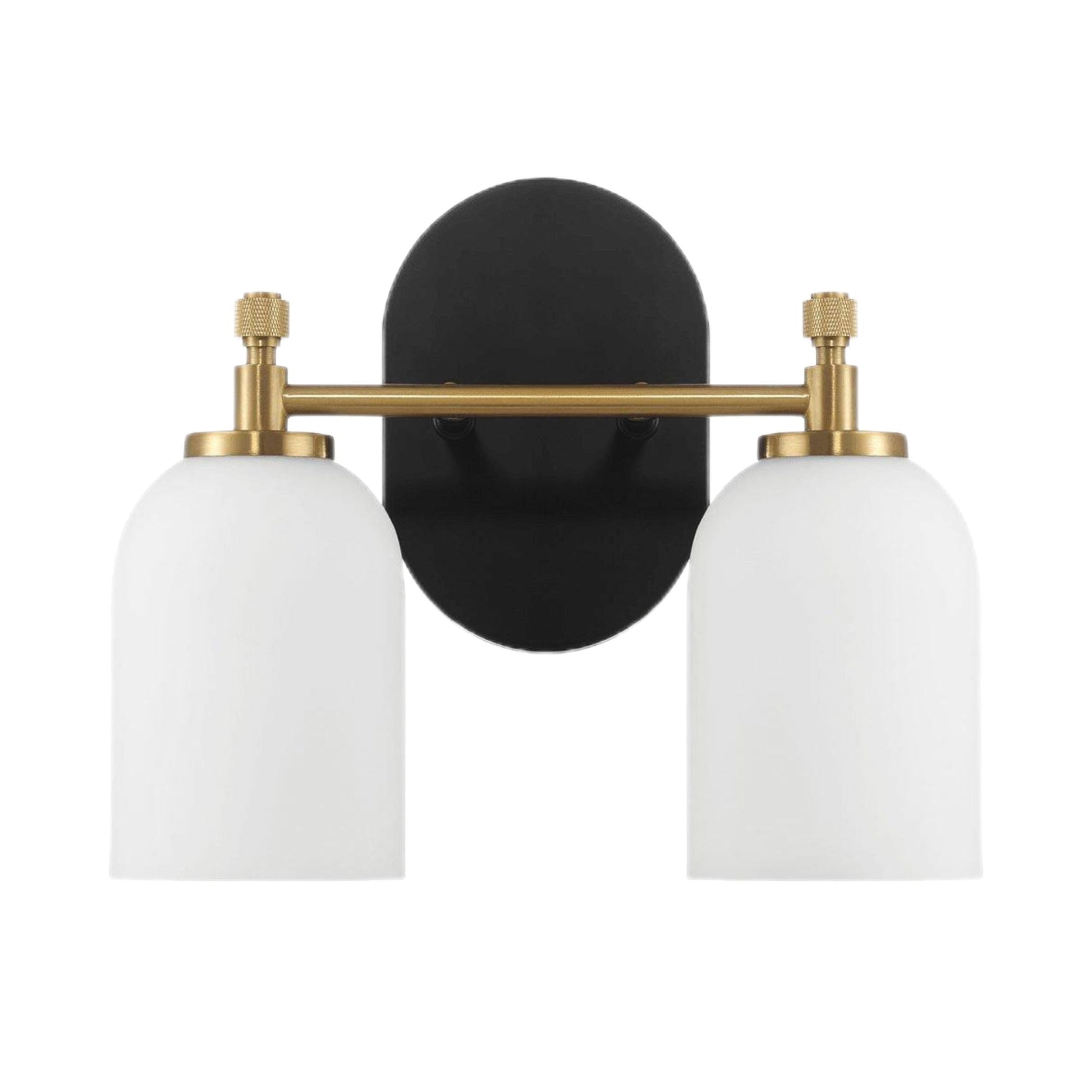 Vortex - 2 Lights Vanity In Traditional Style For Over Bathroom Mirror Wall Sconce - Black / Gold / White Ashcroft Furniture