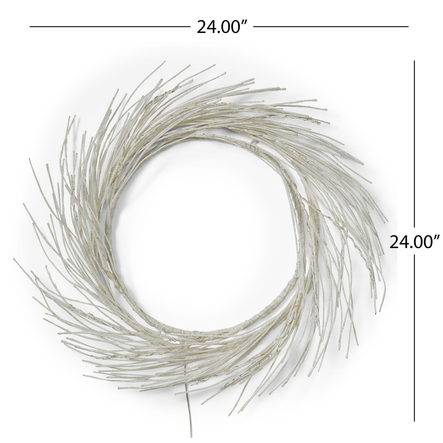 Paper Wreath With LED - White Noble House