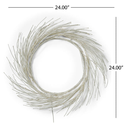 Paper Wreath With LED - White Noble House