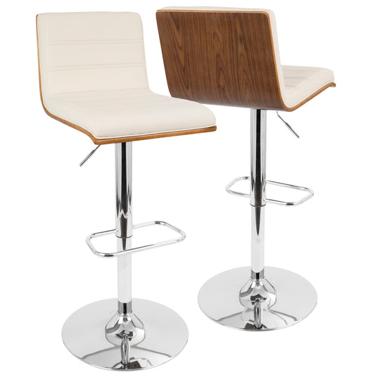 Vasari - Mid Century Modern Adjustable Barstool With Swivel Lumi Source