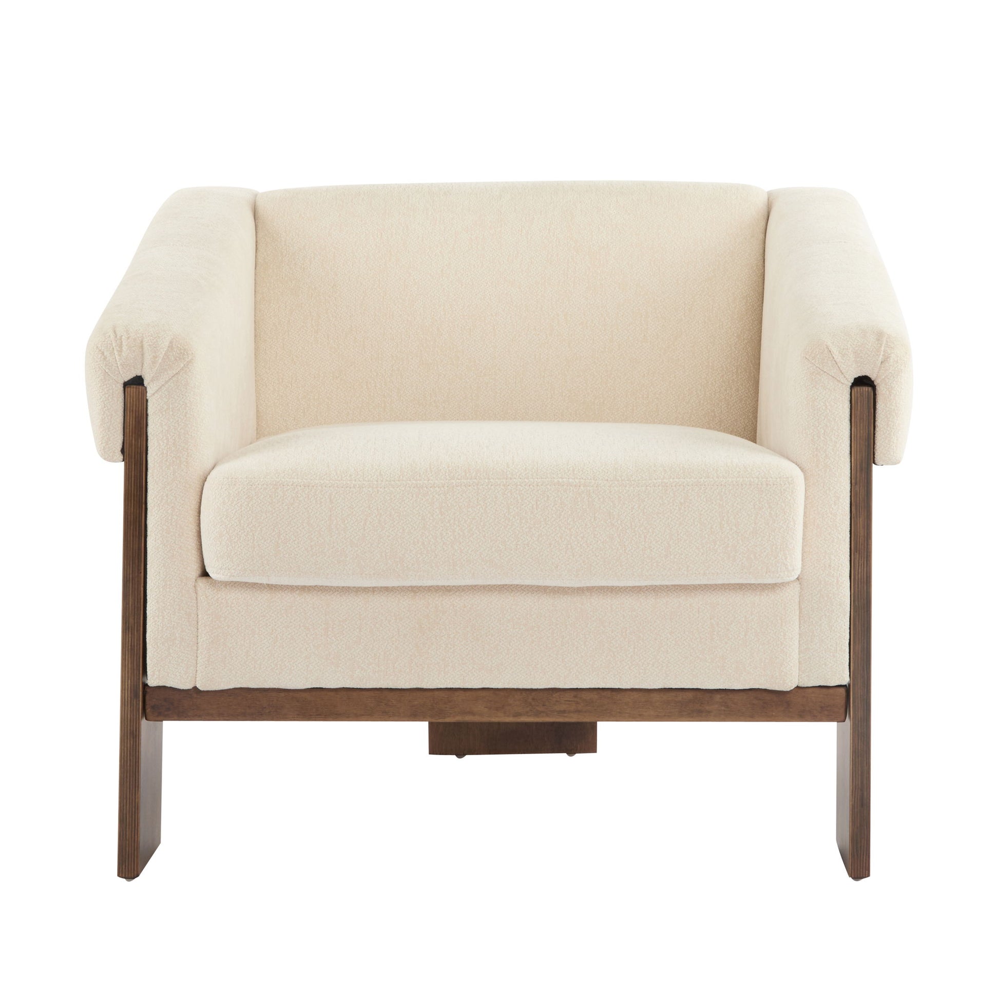 Sierra - Vintage Modern Accent Chair With Deep Cushions And Wide Armrests Noble House