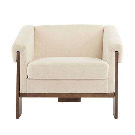 Sierra - Vintage Modern Accent Chair With Deep Cushions And Wide Armrests Noble House