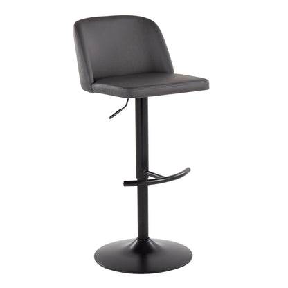 Toriano - Contemporary Adjustable Bar Stool With Rounded T Footrest (Set of 2) Lumi Source