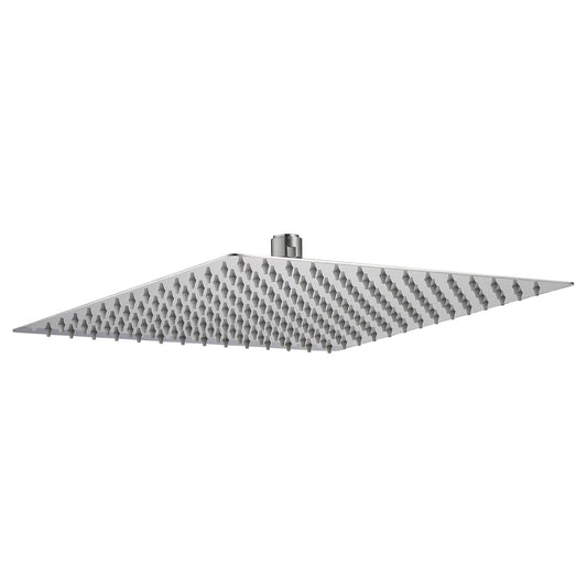 16" Square Rainfall Shower Head Fixed Wall Mount With Full Body Coverage & Self Cleaning Silicone Nozzles Daily Nest