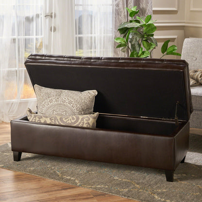 Juliana - Storage Ottoman With Birch Legs Noble House