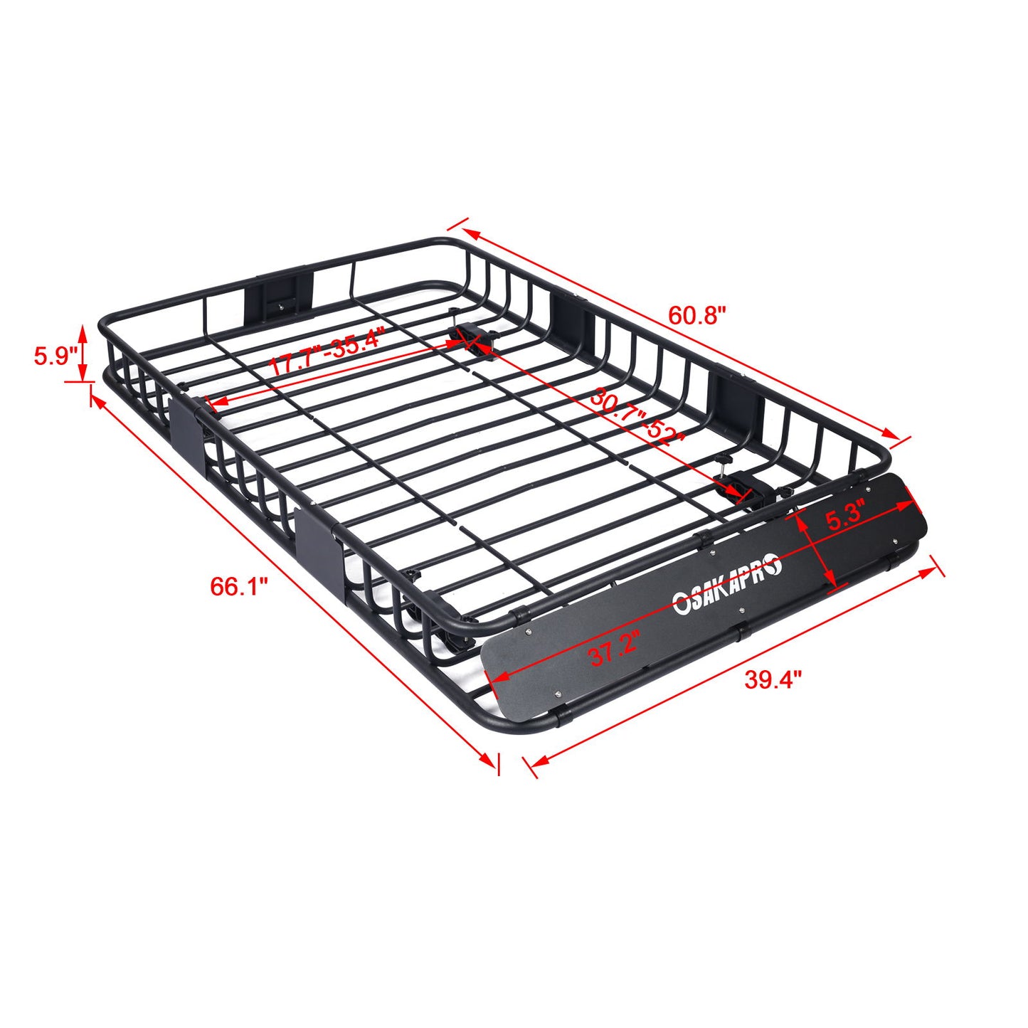 Motoring Rooftop Cargo Carrier Basket Steel, Universal Fit Roof Rack Daily Nest